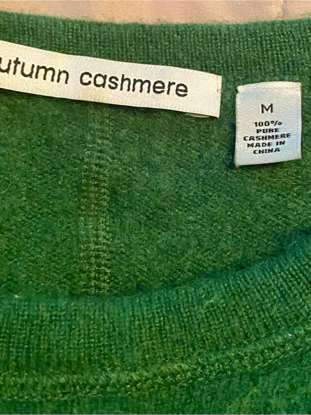 Autumn Cashmere Emerald Green Crewneck Sweater - Picture 2 of 3